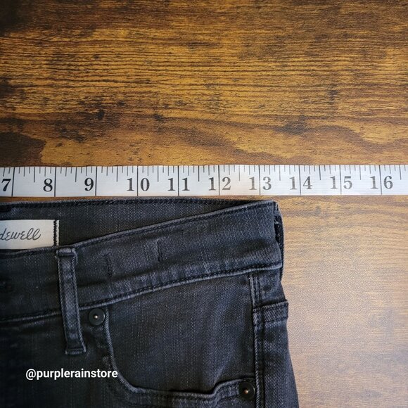 Madewell Jeans 26 Skinny 9" High Rise Black Sea Wash A8535 Tummy Control Stretch - Picture 7 of 12